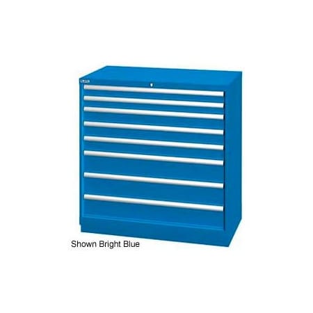 Lista International Lista 40-1/4"W Drawer Cabinet, 8 Drawer, 117 Compart - Bright Blue, Keyed Alike XSHS0900-0802BBKA